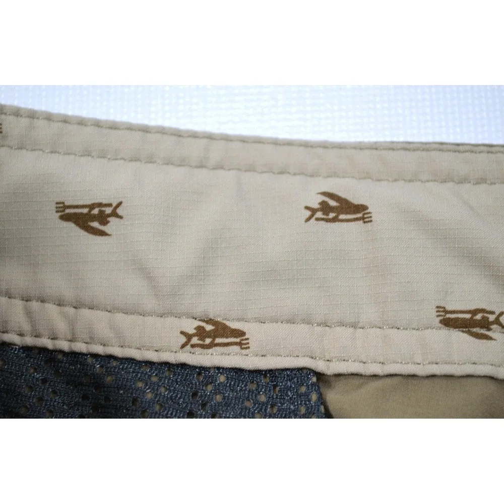 Patagonia Nylon Blend Shorts Mens 40 Beige Walk Drawstring Canoe Kayaking Hiking